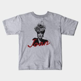 joan crawford - engraving red Kids T-Shirt